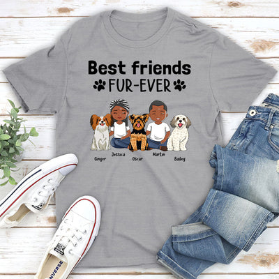 Best Friends Fur-ever Couple - Personalized Custom Unisex T-shirt