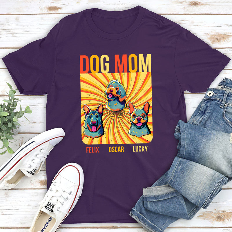 Pop Art Dog Mom Dad - Personalized Custom Unisex T-shirt