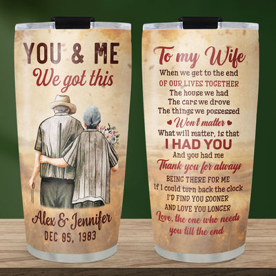 To My Wife - Personalized Custom Tumbler