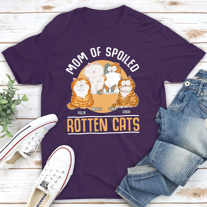 Mom Of Spoiled Cat - Personalized Custom Unisex T-shirt