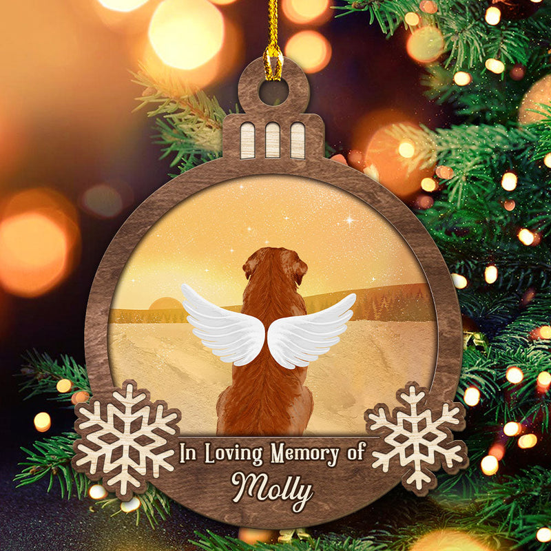 In Heaven, In Loving Memory - Personalized Custom 1-layered Wood Ornament