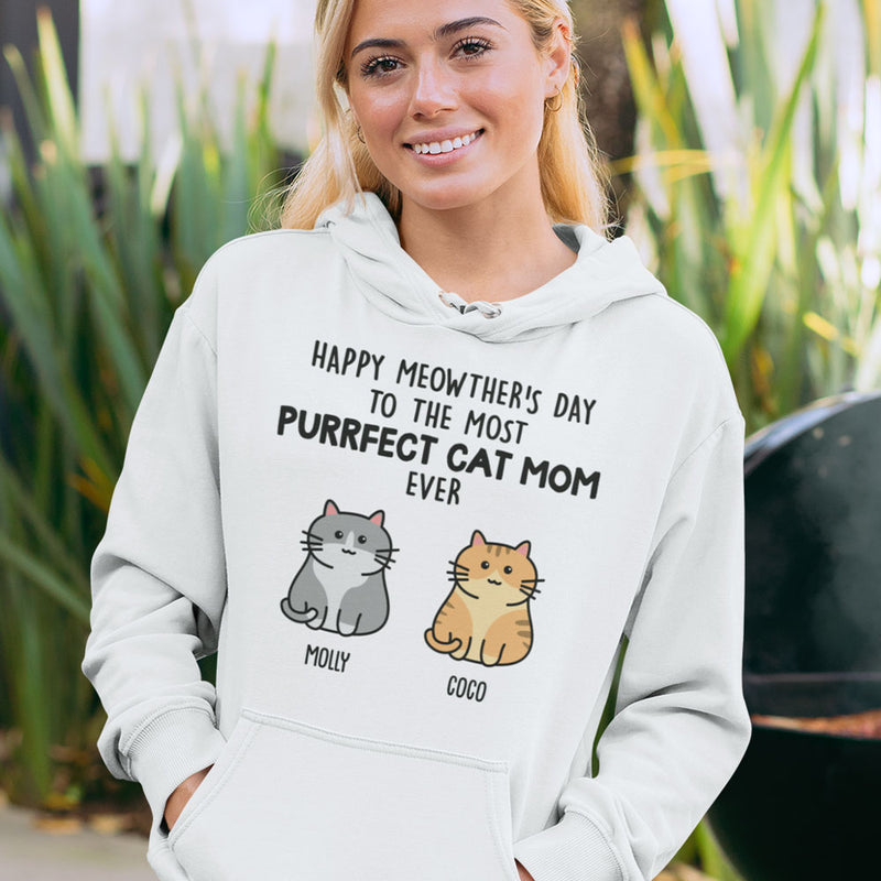 Purrfect Cat Mom – Personalized Custom Hoodie