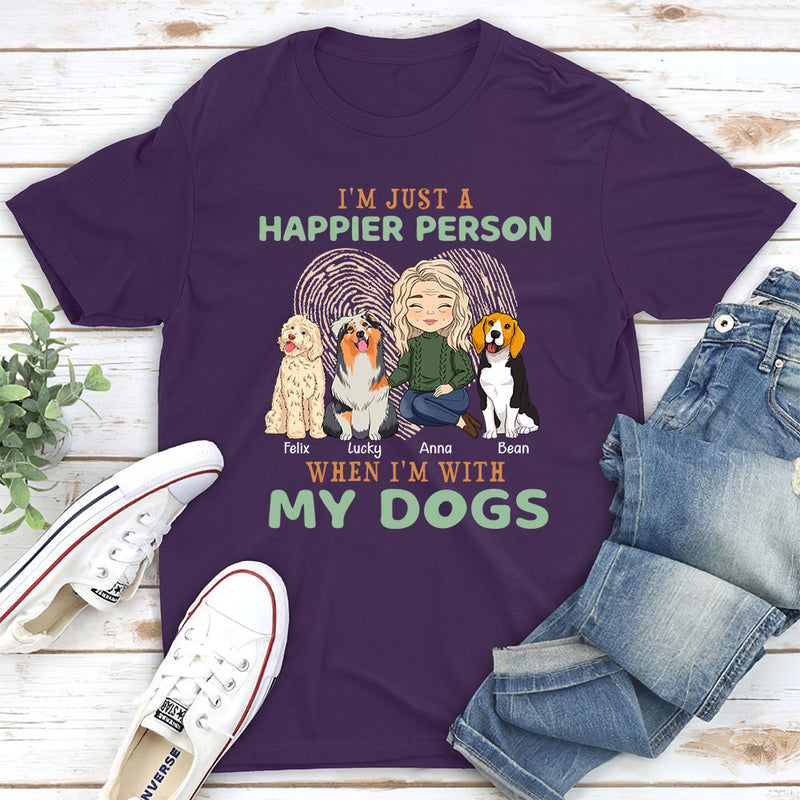 Happier Person - Personalized Custom Unisex T-shirt