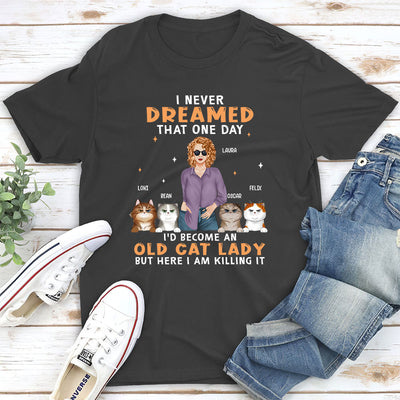 Become An Old Cat Lady - Personalized Custom Unisex T-shirt