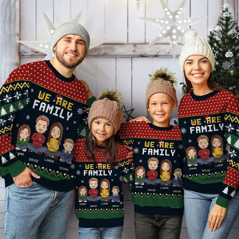 We Are Family - Personalized Custom All-Over-Print Sweatshirt