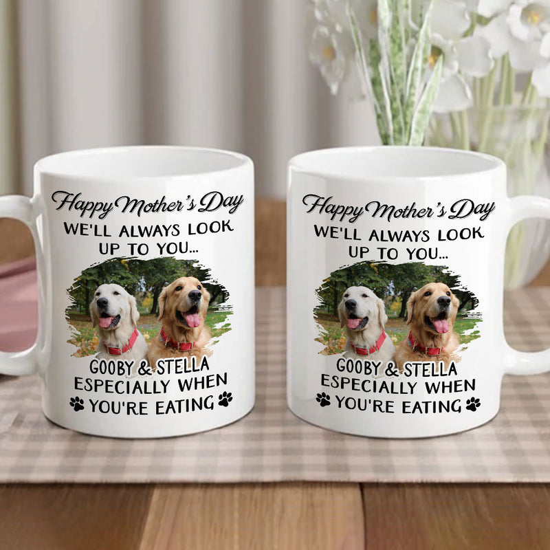 Dog Look Up To You Photo - Personalized Custom Coffee Mug