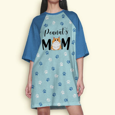 Cat Mom Color - Personalized Custom 3/4 Sleeve Dress