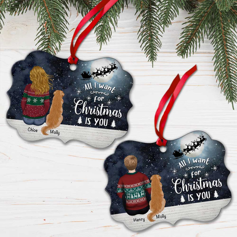 All I Want For Christmas Is You - Personalized Custom Aluminum Ornament