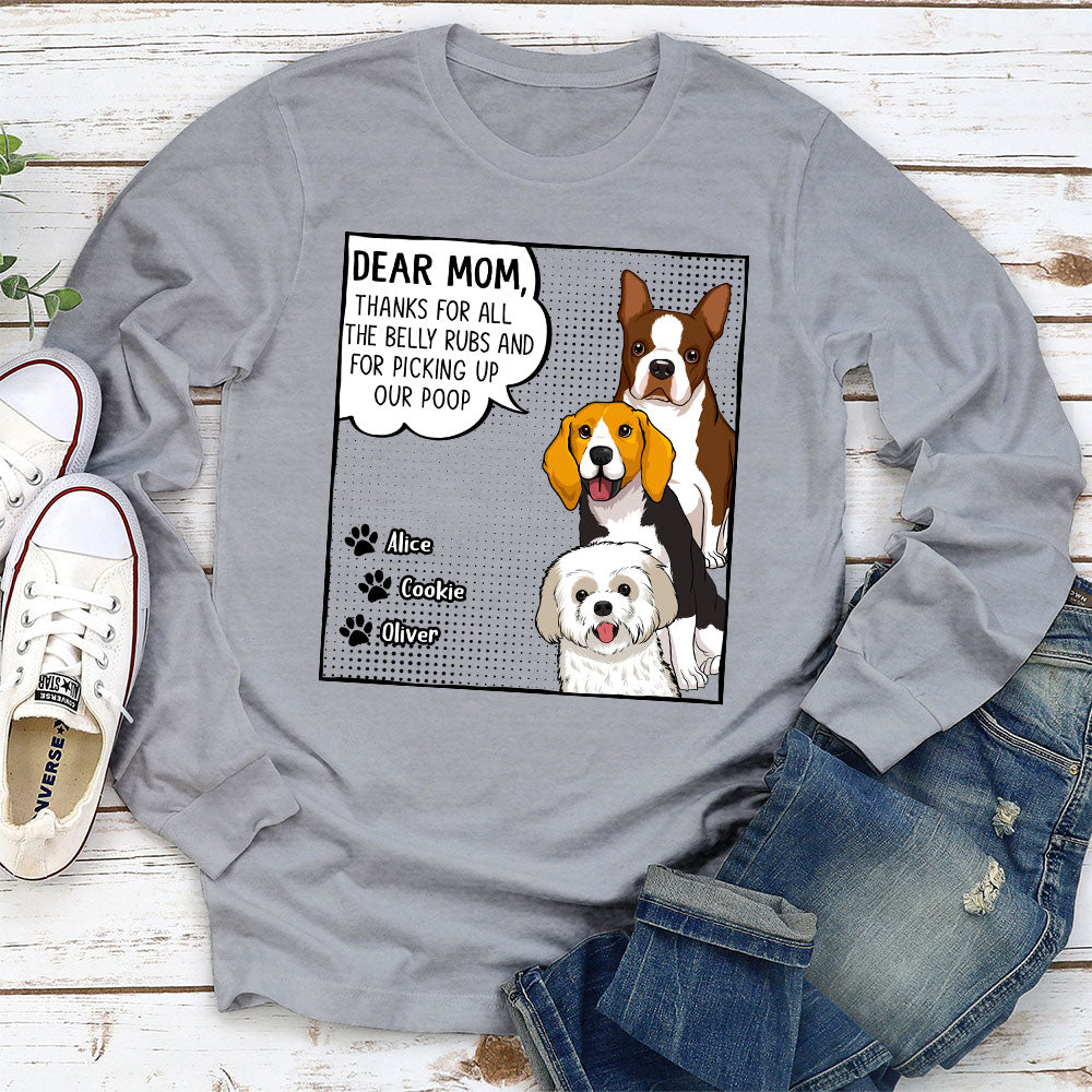 All The Belly Rubs Personalized Dog Parents Custom Unisex Long Sleeve Shirt