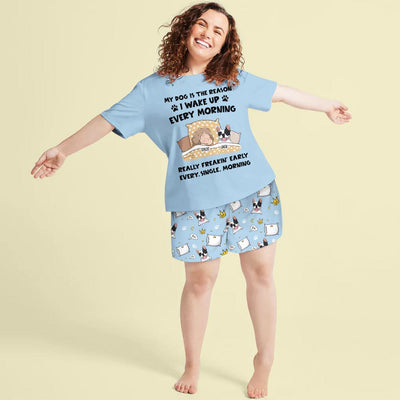 My Dog Is The Reason - Personalized Custom Short Pajama Set