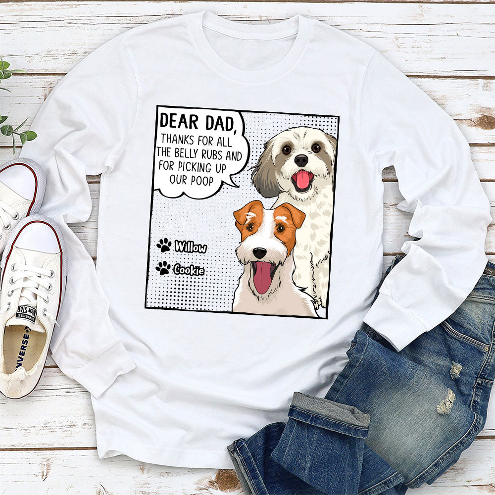 All The Belly Rubs Personalized Dog Parents Custom Unisex Long Sleeve Shirt
