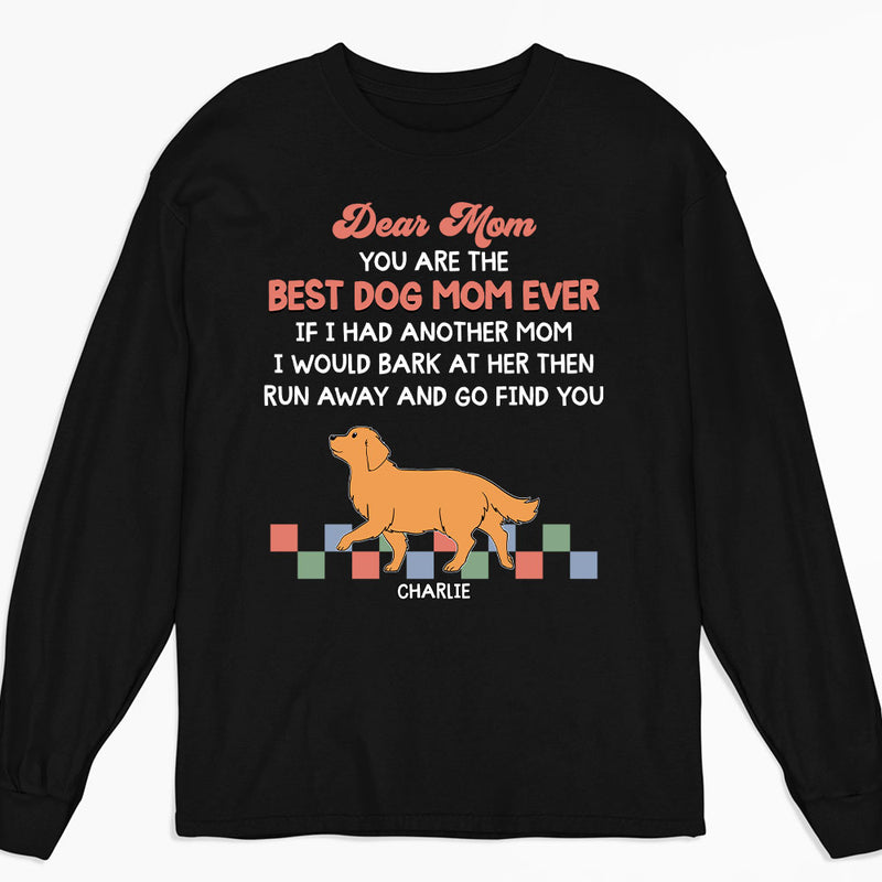 Retro Dog Mom - Personalized Custom Long Sleeve T-shirt