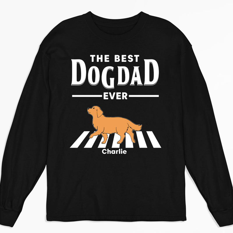 Dog Crossing Road - Personalized Custom Long Sleeve T-shirt