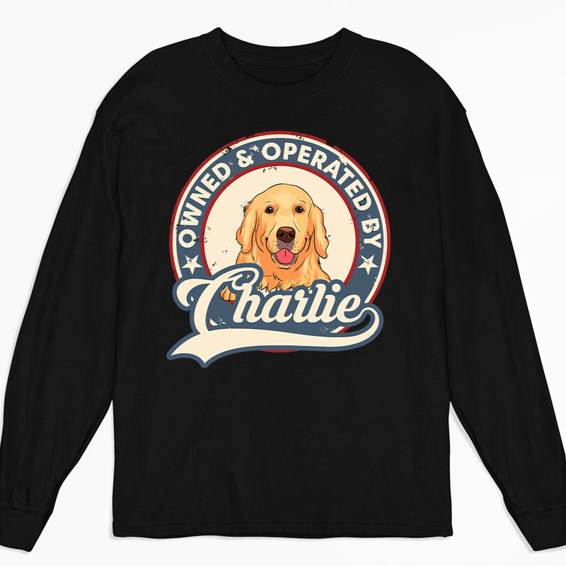 Owned Operated Logo - Personalized Custom Long Sleeve T-shirt