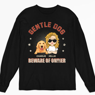 Beware Of Owner - Personalized Custom Long Sleeve T-shirt