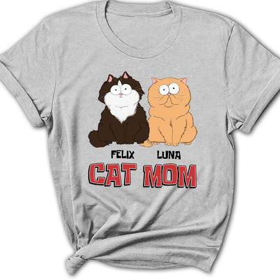 Red Cat Mom - Personalized Custom Women's T-shirt