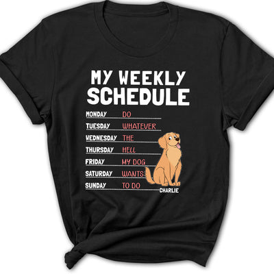 My Weekly Schedule - Personalized Custom Women's T-shirt