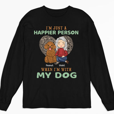 Happier Person - Personalized Custom Long Sleeve T-shirt