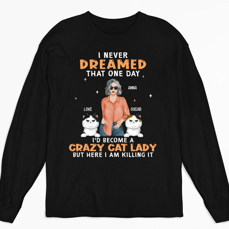 Become A Cat Lady - Personalized Custom Long Sleeve T-shirt