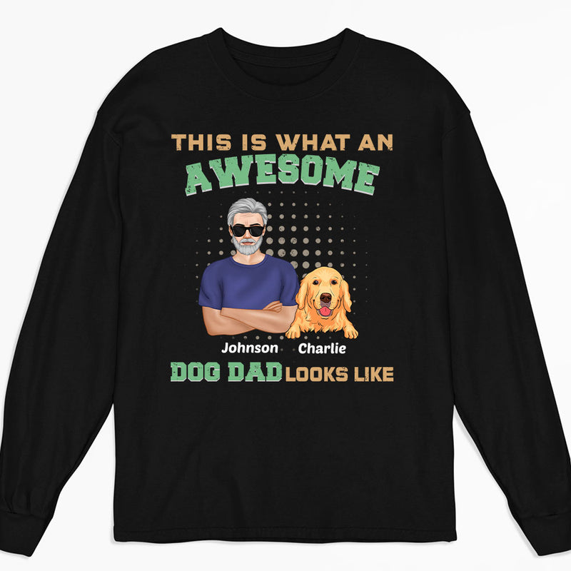 Unbeatable Cool Dog Dad - Personalized Custom Long Sleeve T-shirt