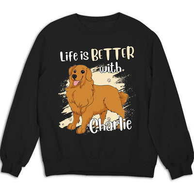 Life With Dog - Personalized Custom Sweatshirt