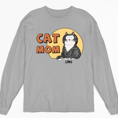 Cat Mom Circle - Personalized Custom Long Sleeve T-shirt