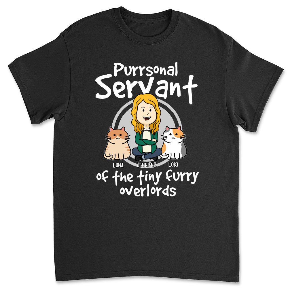 Discover Cat Purrsonal Servant - Personalized Custom Unisex T-shirt 