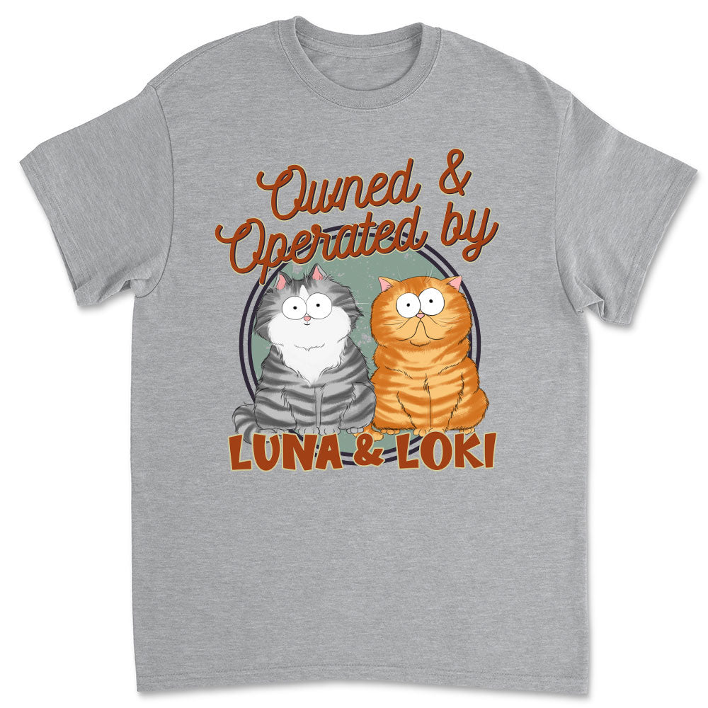 Cat Owned Operated - Personalized Custom Unisex T-shirt 