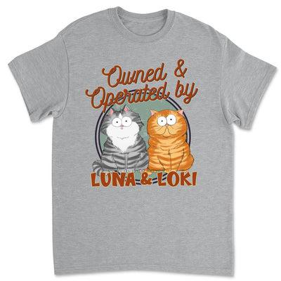 Cat Owned Operated - Personalized Custom Unisex T-shirt