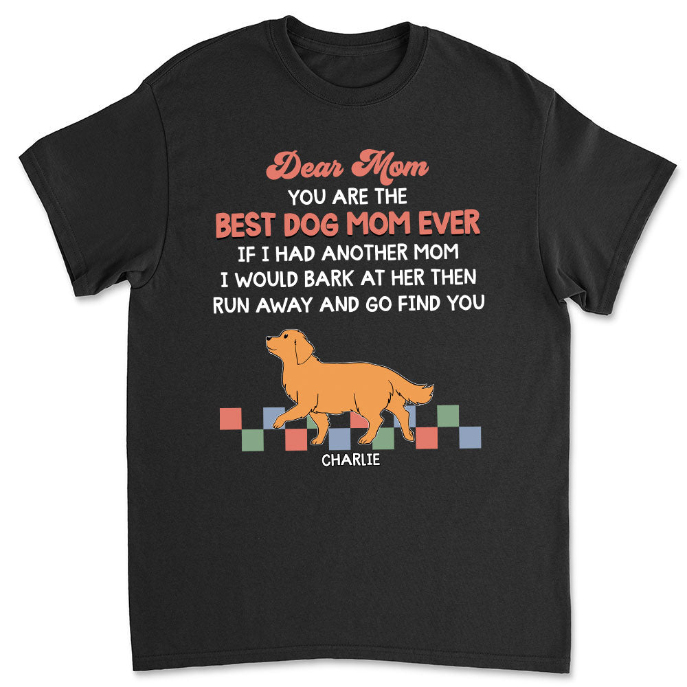 Retro Dog Mom - Personalized Custom Unisex T-shirt 