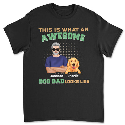 Unbeatable Cool Dog Dad - Personalized Custom Premium T-shirt