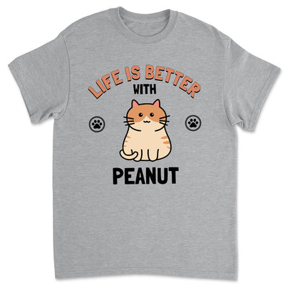 Life With Cats - Personalized Custom Unisex T-shirt