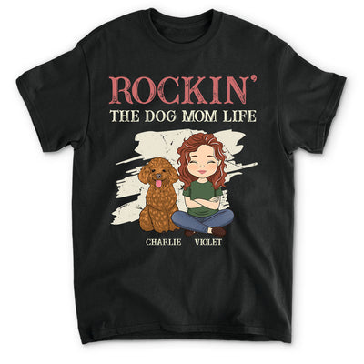 Rockin Dog Mom - Personalized Custom Unisex T-shirt