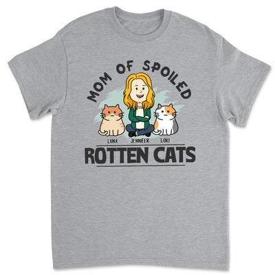 Mom Of Spoiled Cats - Personalized Custom Unisex T-shirt