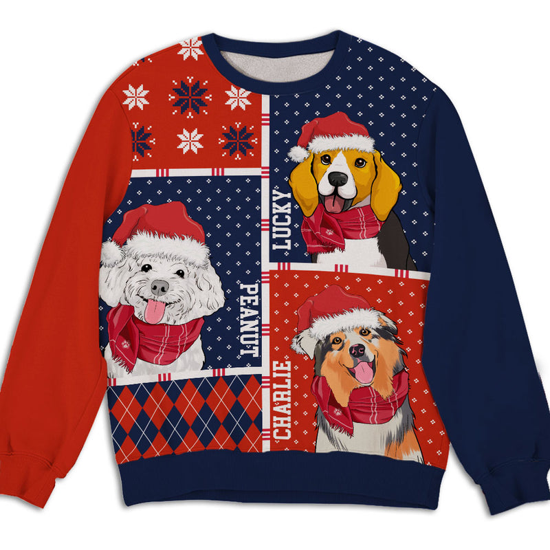 Dog Blocks - Personalized Custom All-Over-Print Sweatshirt