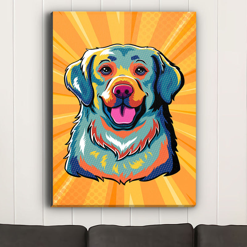 Golden Retriever Pop Art - Canvas Print