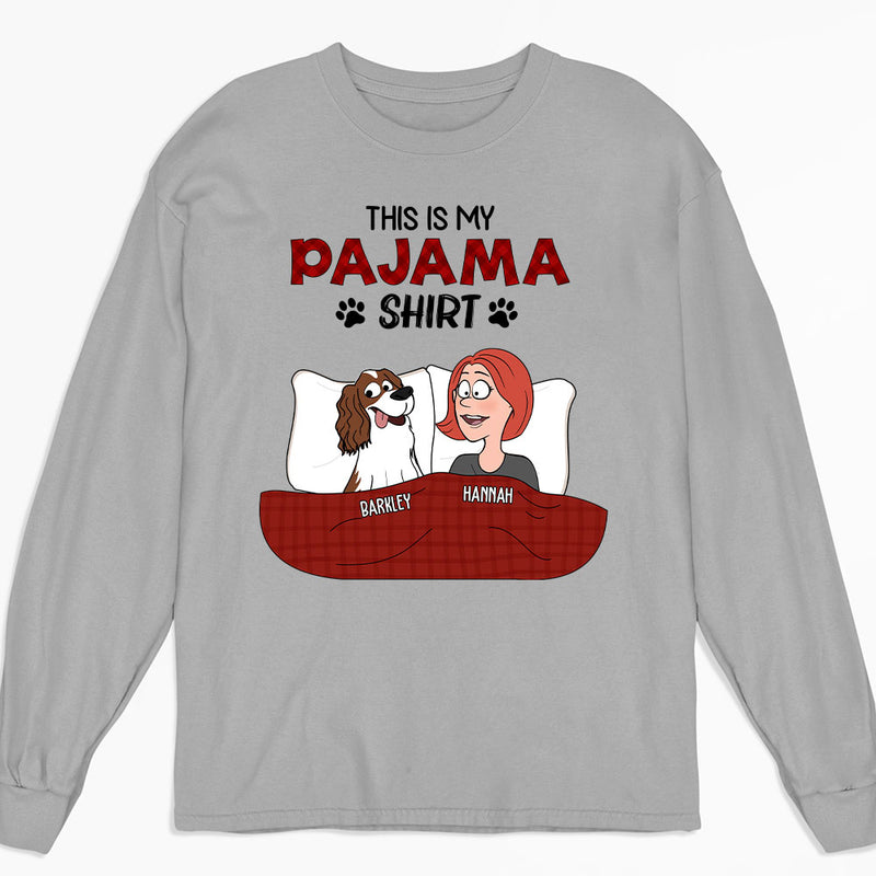 Funny Pajama Shirt - Personalized Custom Long Sleeve T-shirt