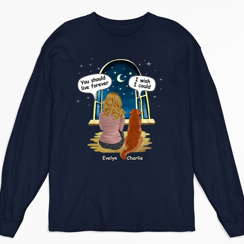 We Wish We Could - Personalized Custom Long Sleeve T-shirt