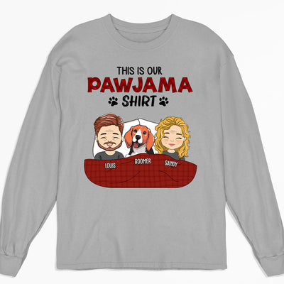 Pawjama Shirt Couple - Personalized Custom Long Sleeve T-shirt