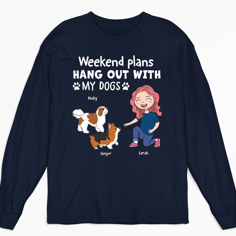 Weekend Plans - Personalized Custom Long Sleeve T-shirt