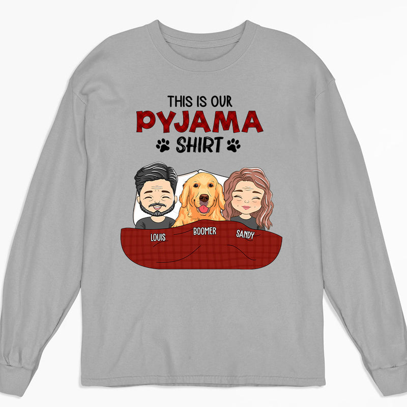 Pyjama Shirt Couple - Personalized Custom Long Sleeve T-shirt