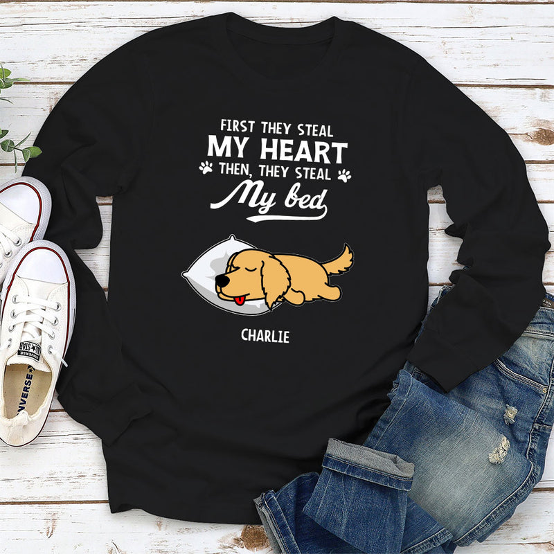 Steal My Heart - Personalized Custom Long Sleeve T-shirt