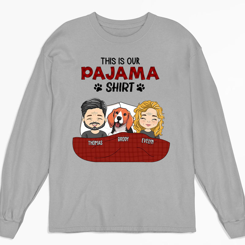 Pajama Shirt Couple - Personalized Custom Long Sleeve T-shirt