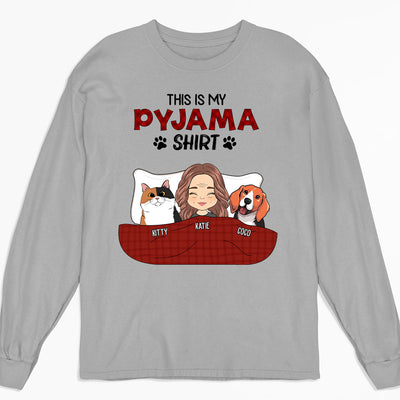 Pet Pyjama Shirt - Personalized Custom Long Sleeve T-shirt