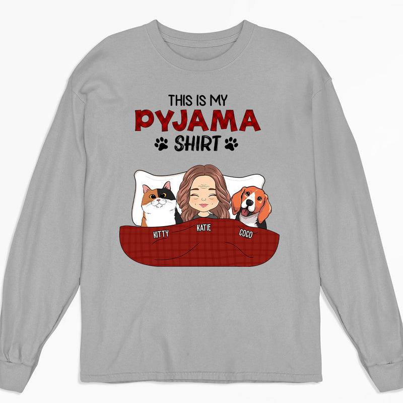 Pet Pyjama Shirt - Personalized Custom Long Sleeve T-shirt