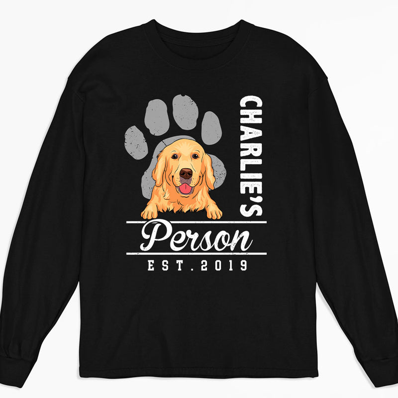 Dog Person Est - Personalized Custom Long Sleeve T-shirt