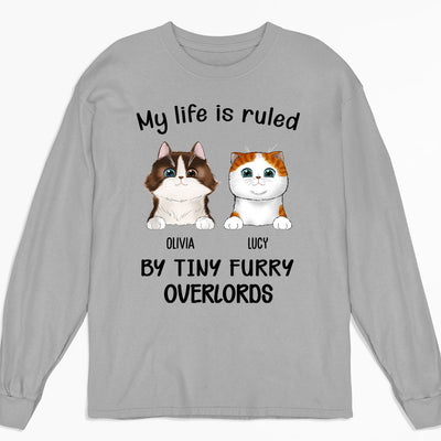 Ruled By Cats - Personalized Custom Long Sleeve T-shirt