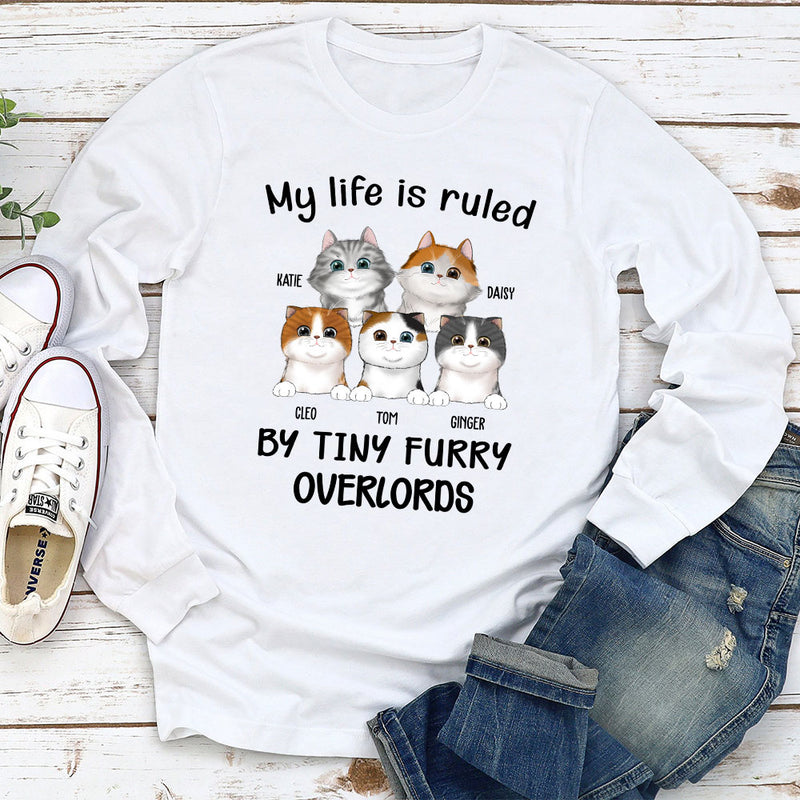 Ruled By Cats - Personalized Custom Long Sleeve T-shirt