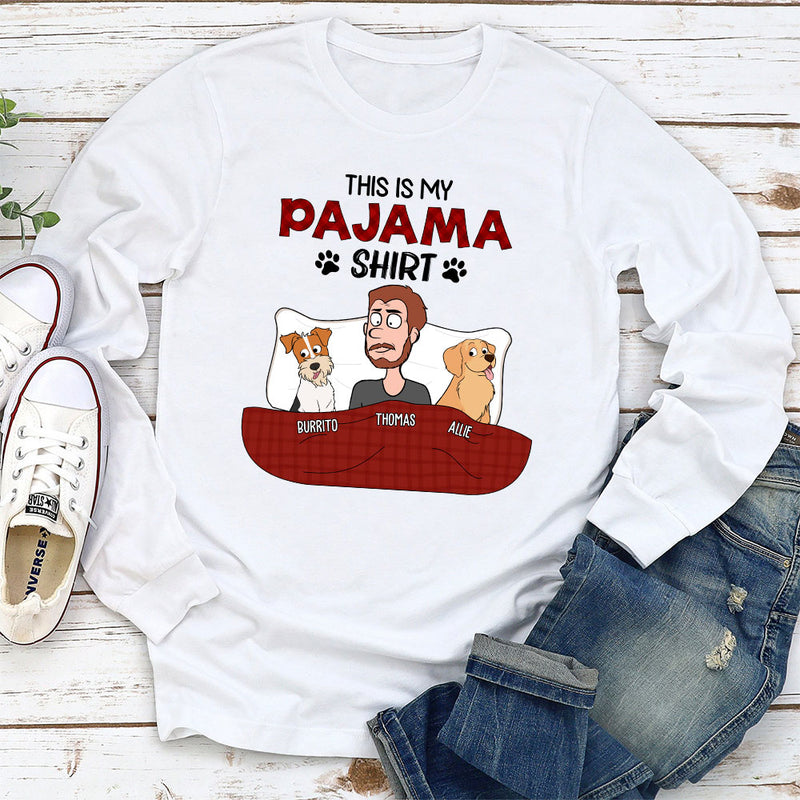 Funny Pajama Shirt - Personalized Custom Long Sleeve T-shirt