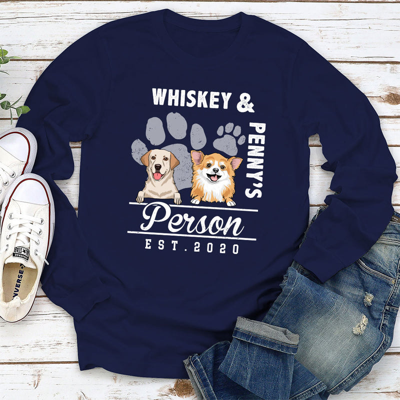 Dog Person Est - Personalized Custom Long Sleeve T-shirt